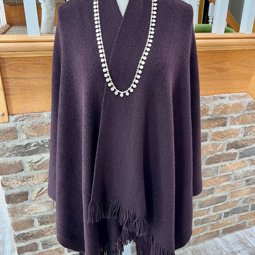 Beautiful Chelsea Cambell Brown Cape/Shawl/Poncho
